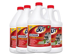 Iron Out Outdoor Liquid Rust Stain Remover 128 oz Stain Cleaner 4 Pack