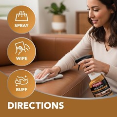 Leather Cleaner & Conditioner – Cleans, Restores & Protects Leather, UV Prote…