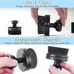 2 PCS Tire Shine Applicator Brush, Tire Detail Brushes,Black 1 Count (Pack of 2)