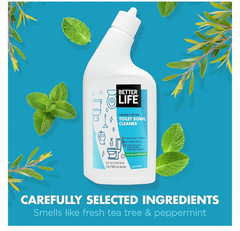 Better Life Toilet Bowl Cleaner Gel Clinging Tea Tree & Peppermint 24 fl oz