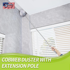 IVYROLL Cobweb Duster with Extension Pole, Spider Web Brush & Ceiling Cleaning K
