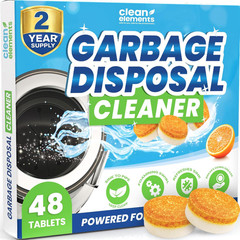 Garbage Disposal Cleaner Deodorizer Tablets – 48 Pack XL Foaming Citrus Cleaning