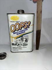 Oops! Remover – 1 Pint (16oz) Tin Can DISCONTINUED! Original Formula-READ-