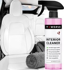 Tesla Seat Cleaner Remover Stain Biodegradable, Safe on White & Black Vegan L…