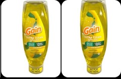 GAIN Lemon Zest Scent Ultra Clean Dishwashing Liquid EZ-Squeeze 24.3fl.oz X 2