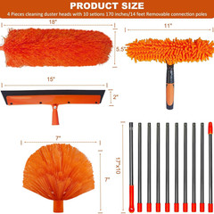 20+ Feet High Reach Duster Kit with 3-14 Ft Extension Pole // High Ceiling Dusti