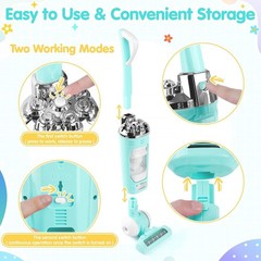 Kids Vacuum Cleaner Toy Set for Toddlers, 2PCS Pretend Role Household