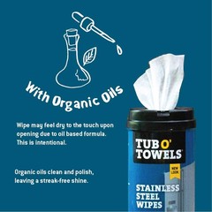 Heavy Duty Stainless Steel Cleaner , 40 Count, 2 Pack, with 12” x 12: Micro F…