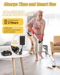 Electric Spin Scrubber Q2, 4000mAh Battery, 1500RPM High Power