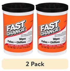2 pack Fast Orange Hand Cleaner Wipes, 72-Count Container Clean Scent