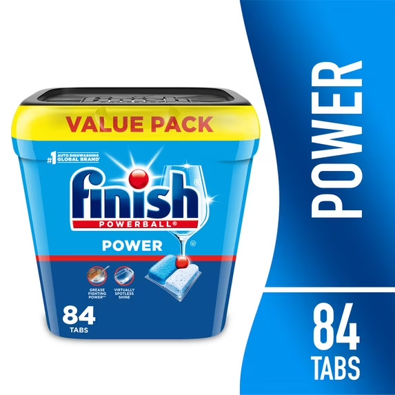 Finish Power Dishwasher Detergent Pods Deep Clean No Pre-Rinse 84 Count