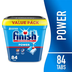 Finish Power Dishwasher Detergent Pods Deep Clean No Pre-Rinse 84 Count