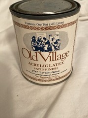 Olde Village Acrylic Latex Paints Satin Finish 1747 Loyalist Green Pint
