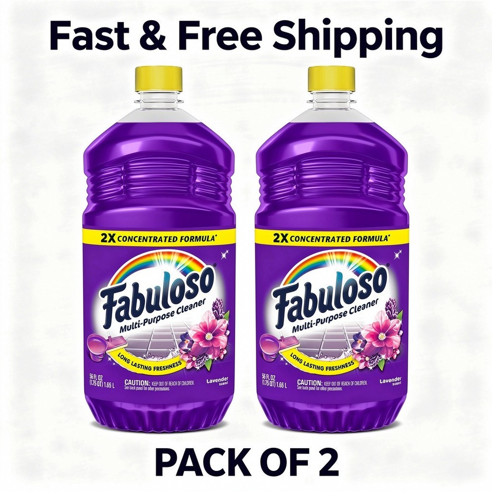 Fabuloso Multi-purpose Cleaner 2x Concentrated | Lavender | 56 Oz 2 Pack
