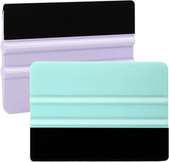 Squeegee for Vinyl- Felt Vinyl Squeegee 2 Pcs,Purple and Teal Squeegees Scraper