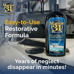 Marine 31 Heavy-Cut Gel Coat Oxidation Cleaner Removes Restores Shine Luster