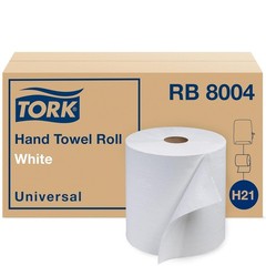 Tork Paper Hand Towel Roll White H21, Universal, 100% Recycled Fiber, 6 Rolls