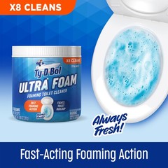Ty-D-Bol Ultra Foam Toilet Bowl Cleaner – Provides Up to 8 Cleans Citrus Scent