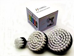New Quick Change Shaft 3 Pack Soft White Drill Brush Carpet Upholstery And Leath