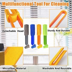 4 Pack Microfiber Blinds Duster, 4 Removable and Washable Sleeves, Cleaner fo…