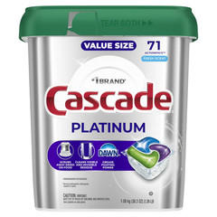 Cascade Platinum Dishwasher Detergent Pods Fresh 71 Count