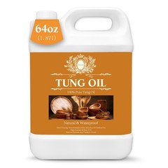 64oz 100% Pure Tung Oil Food Grade Wood Finish Sealer for Furniture Floor Teak