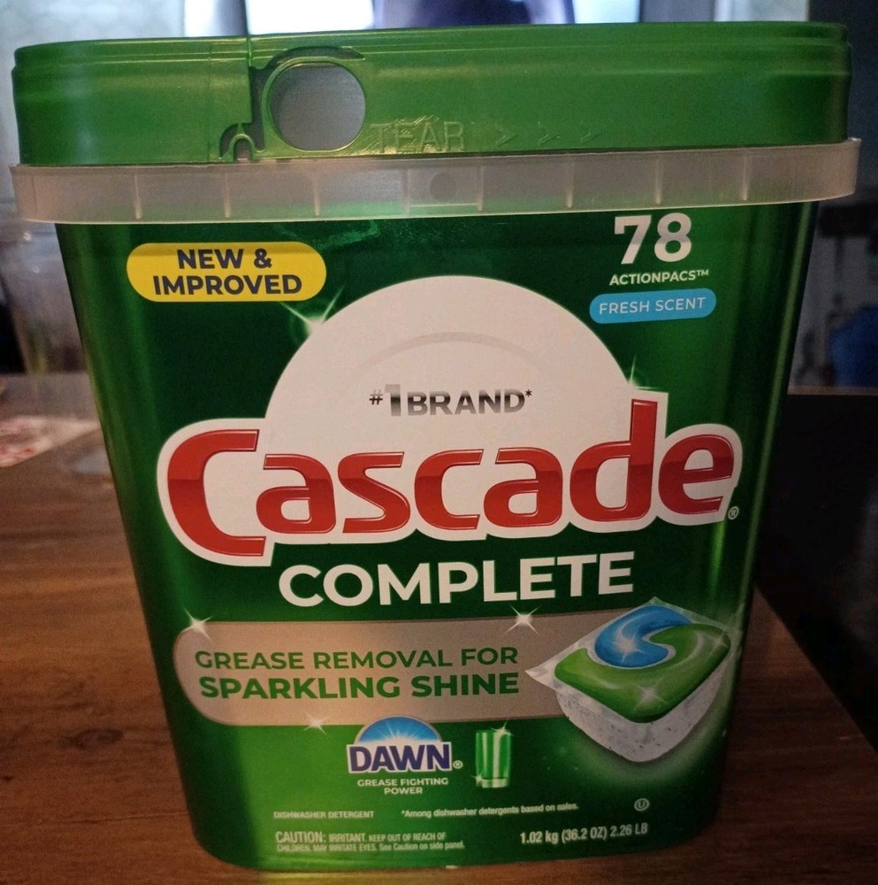Cascade Fresh Scented Actionpacs Dishwasher Detergent – 78 Count