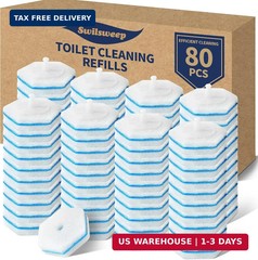 80 Count Toilet Bowl Wand Refills, Disposable Toilet Cleaner Refills, Disposable