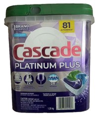 Cascade Platinum Plus Dishwasher Detergent Pods Fresh Scent 81 Actionpacks Dawn