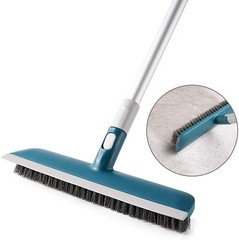Floor Scrub Deck Brush Push Broom Stiff Bristle 37″-51″ Handle