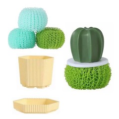 Dish Scrub Brush with 3 Replacement Cleaning Brush Head, Ergonomic Grip Brush…