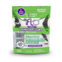 iFLO Dishwasher Cleaner, 6-Month supply
