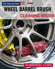 Professional 4 Pack Long Handle Wheel Brush Kit for Cleaning Wheel and Tire- 2X