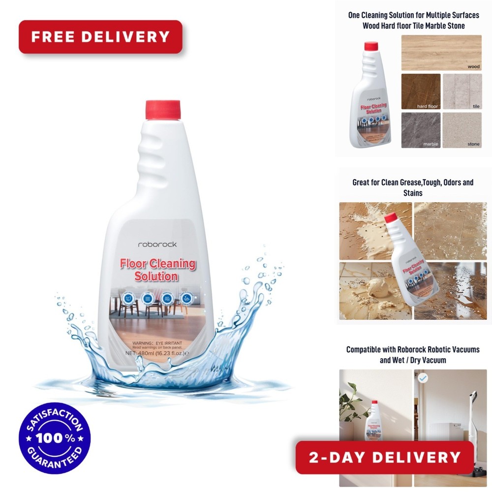 Roborock Floor Cleaning Solution for Hardwood & Tile, 16.2 FL OZ