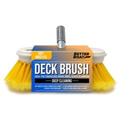 Soft Boat Deck Brush, Heavy-Duty Marine Brush Head, 8 Bristle with Bumper, 3/…