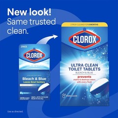 Ultra Clean Toilet Tablets: Bleach & Blue for Long-Lasting Freshness, 2 Count