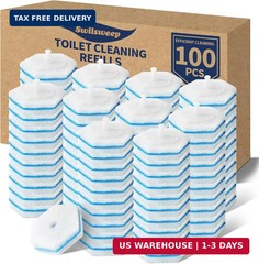 100 Count Toilet Bowl Wand Refills, Disposable Toilet Cleaner Refills, Disposabl
