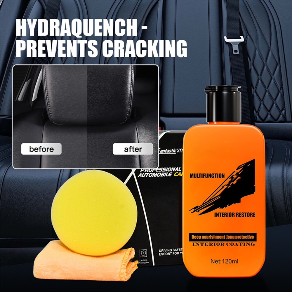 Car Leather Restorer | Car Interior Cleaner For Leather Renovation Restore Shine