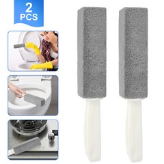 2 Pcs Heavy Duty Handle Pumice Stone Cleaner Toilet Scouring Stain Remover Tools