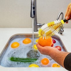 Corn Silk Remover Cleaning Brush for Vegetables with Handle Nylon Bristles Tool