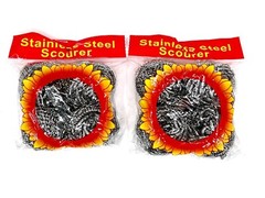 Scourer (8 Pcs) 3″/25gram Stainless Steel Scourer Dish Bowl Cleaning Scrubbers