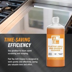 Powerful Non-Toxic Flat Top Grill Cleaner Food-Safe Professional Grade Liquid US
