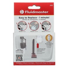 Fluidmaster Flush n Sparkle Bleach Refills 2 Pack 8302P8 Automatic Toilet Cleane