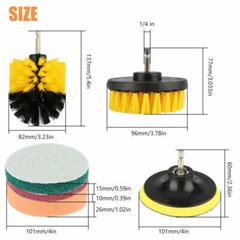 6PCS Cleaning Drill Brush Cleaner Tool Electric Scrubber Bath Clean Any Surface