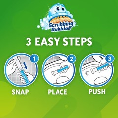 Scrubbing Bubbles Fresh Gel Toilet Cleaning Stamps, Rainshower Scent, 24 Count