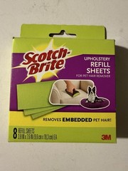 Scotch Fur Fighter Pet Hair Remover Refills 6 Sheets 3.8” x 7.6” Open Box