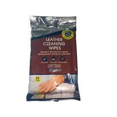 Gangso Leather Cleaning Wipes 3 in 1 Conditions 25pcs Fragrance Free