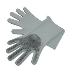 HOMZEE Reusable Silicone Magic Dish Washing kitchen Cleaning-Scrubbing Gloves