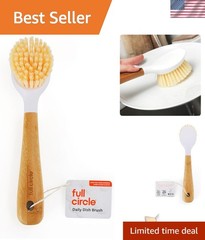 Sustainable Bamboo Dish Brush for Effortless Kitchen Cleaning – Ergonomic Grip