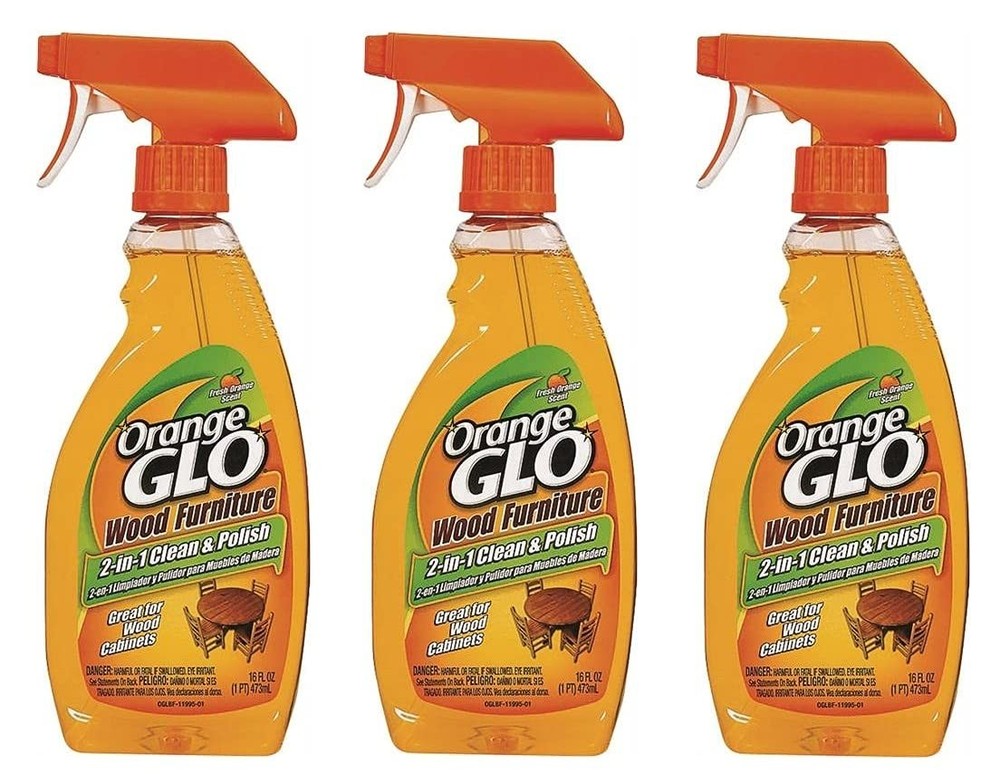Wood Furniture Cleaner & Polish, 3-Pack, 48 Fl Oz Total – 2-in-1 Solution